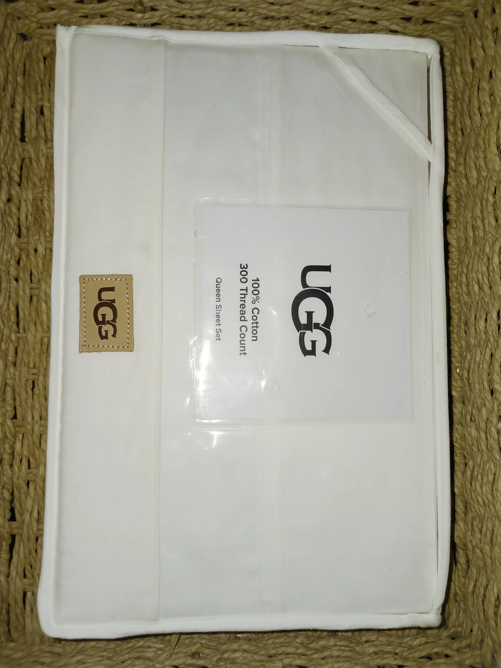 UGG White Queen Sheet Set 100% Cotton